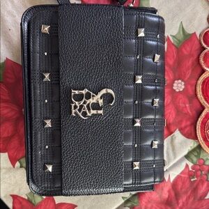 Black Crossbody Bag with Stud Accents